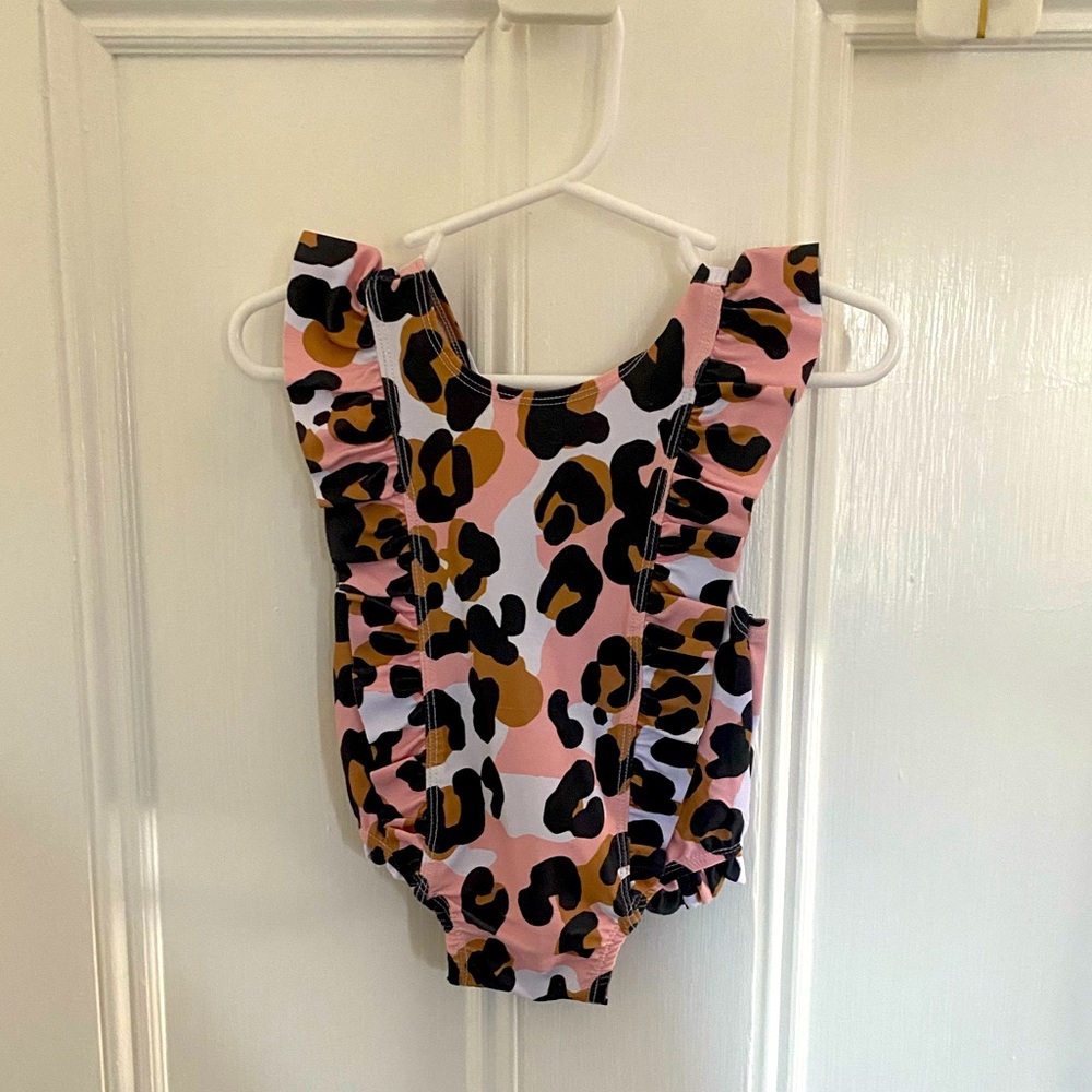 Mud pie bathing suit leopard